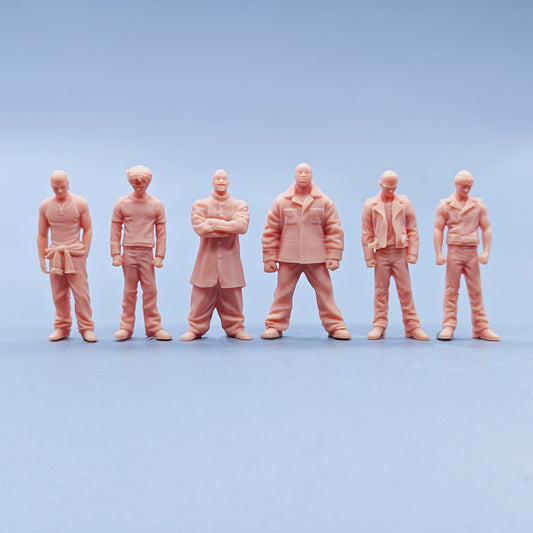 1/64 1/43 Figurines Scale Model Resin Gang Uncolored Miniatures Diorama Hand-painted C631 C636