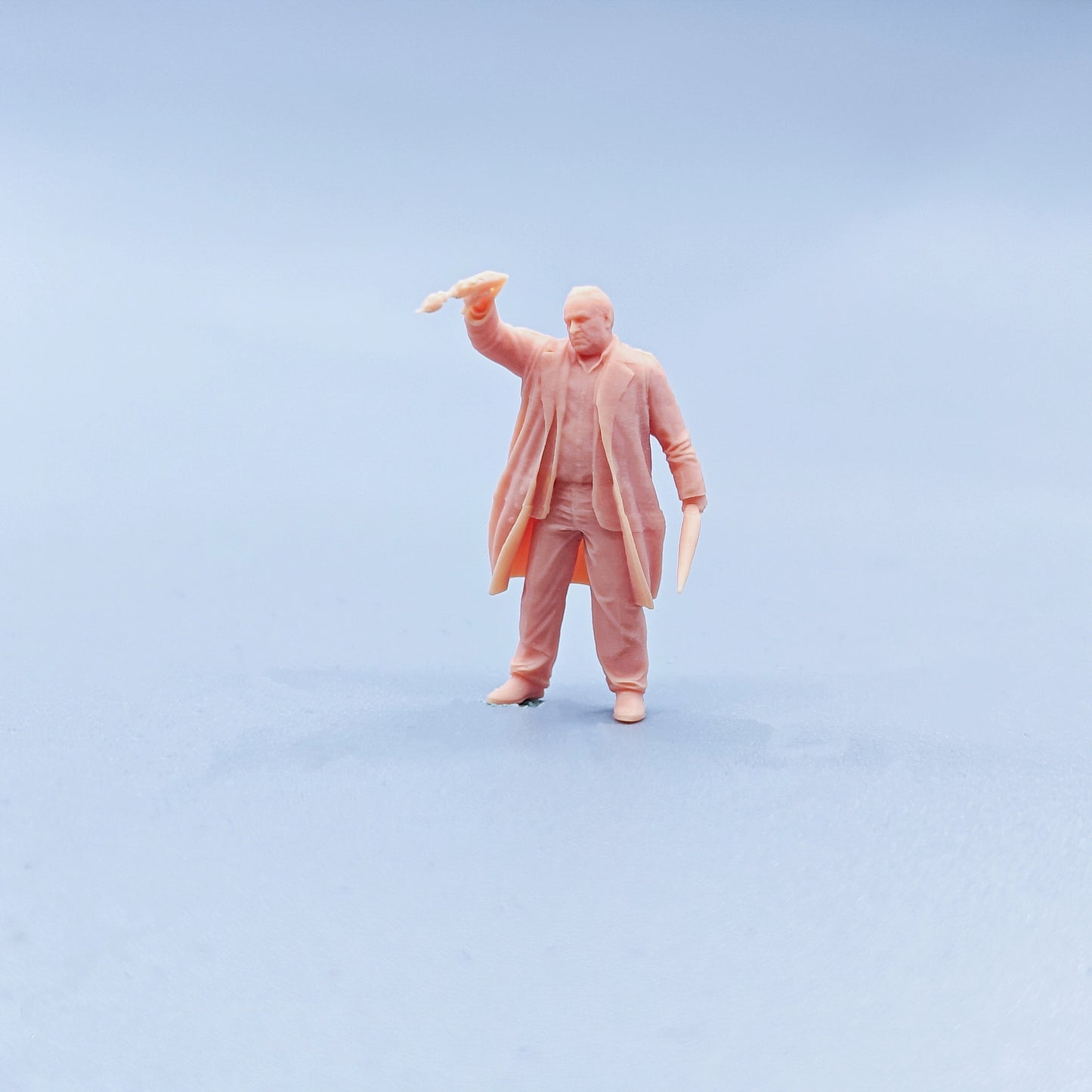 1/64 1/43 Figurines Scale Model Resin Penguin Holding An Umbrella Uncolored Miniatures Diorama Hand-painted C515
