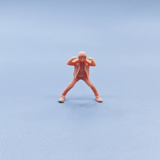 1/64 1/43 Figurines Scale Model Resin Motorcycle Helmet Little Boy Uncolored Miniatures Diorama Hand-painted C302