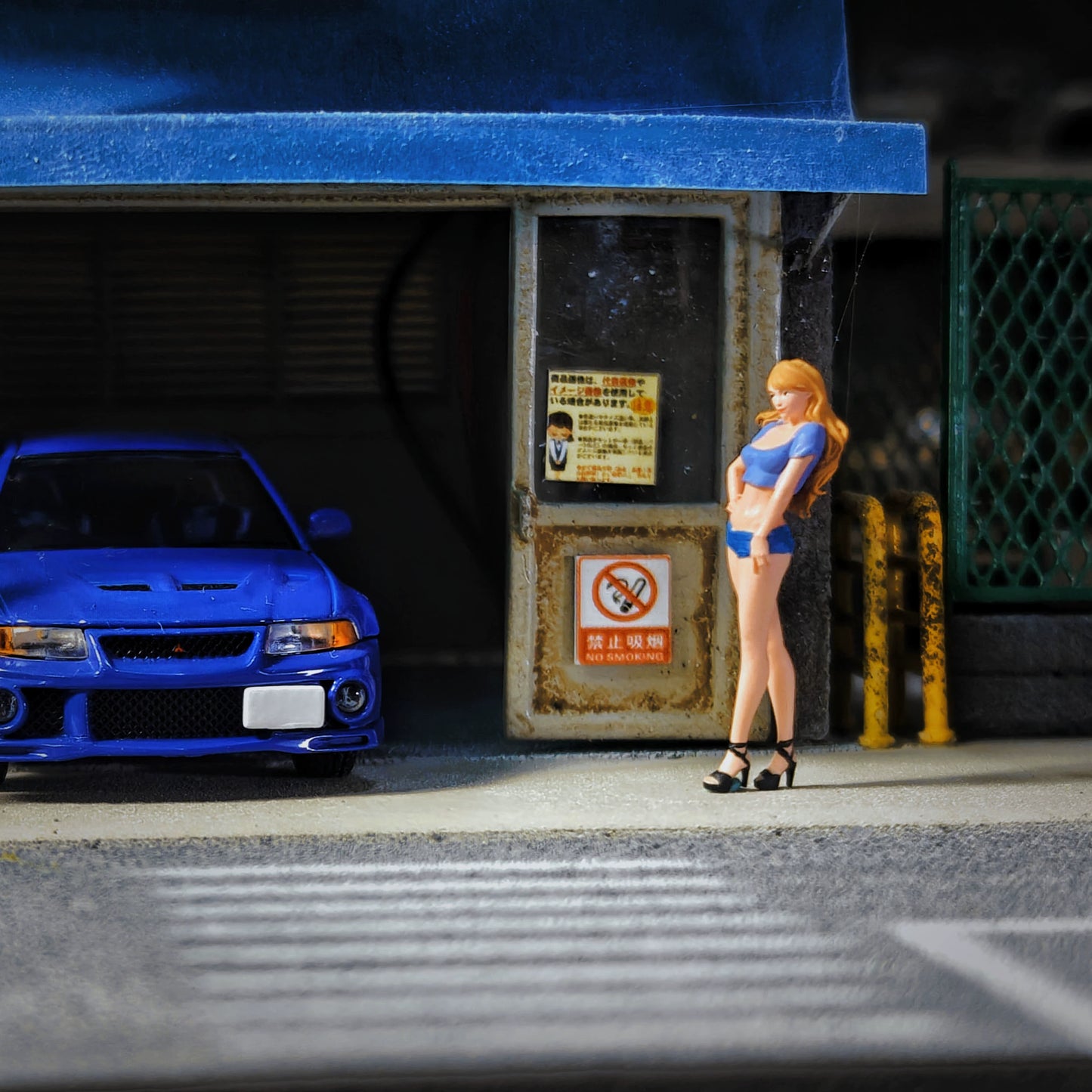 EHC Model 1/64 Scale Figurines Model Female Drivers and Model Collection Miniature Hand-painted