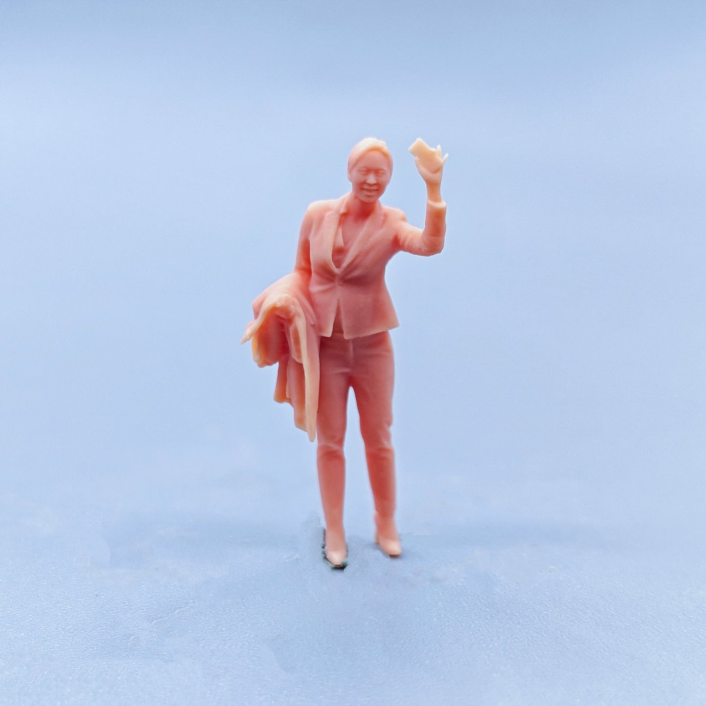 1/64 1/43 Figurines Scale Model Resin Say Hello Girl Uncolored Miniatures Diorama Hand-painted D423