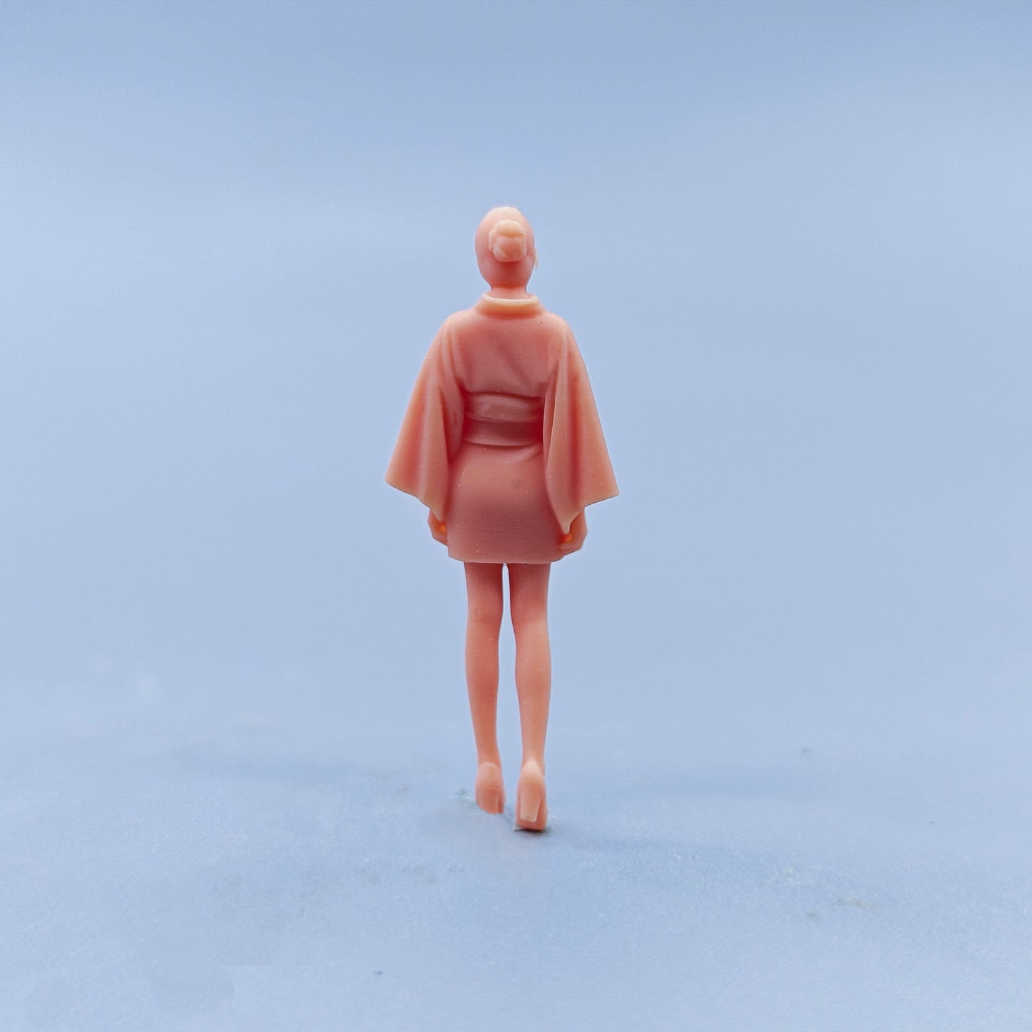1/64 1/43 Figurines Scale Model Resin Kimono Beauty Standing Under A Cherry Blossom Tree Uncolored Miniatures Diorama Hand-painted D510