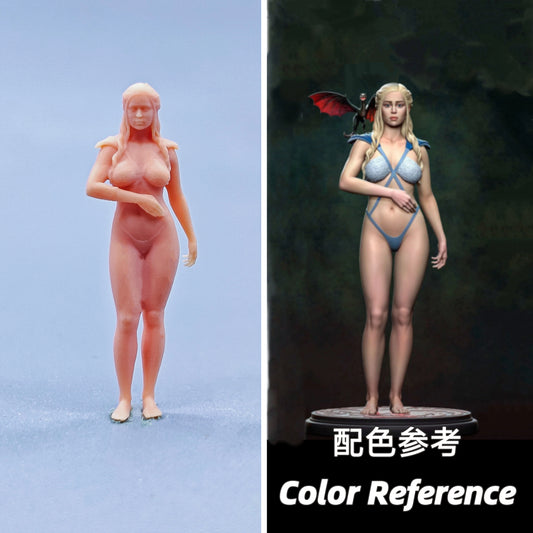1/64 1/43 Figurines Scale Model Resin Daenerys Targaryen Uncolored Miniatures Diorama Hand-painted C711