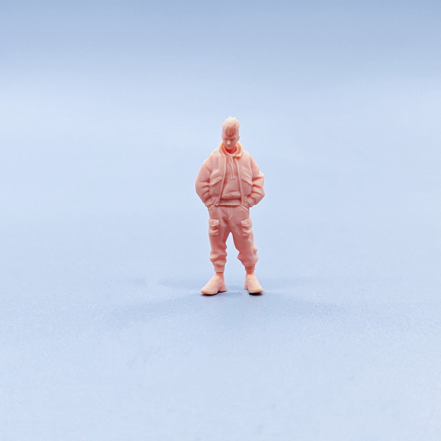 1/64 1/43 Figurines Scale Model Resin Cool and Trendy Workwear Boy Uncolored Miniatures Diorama Hand-painted C329