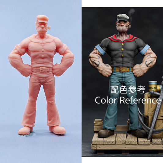 1/64 1/43 Figurines Scale Model Resin Popeye Uncolored Miniatures Diorama Hand-painted C516