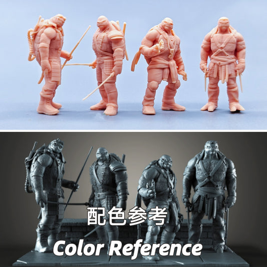1/64 1/43 Figurines Scale Model Resin Ninja Turtles Uncolored Miniatures Diorama Hand-painted C815 C818
