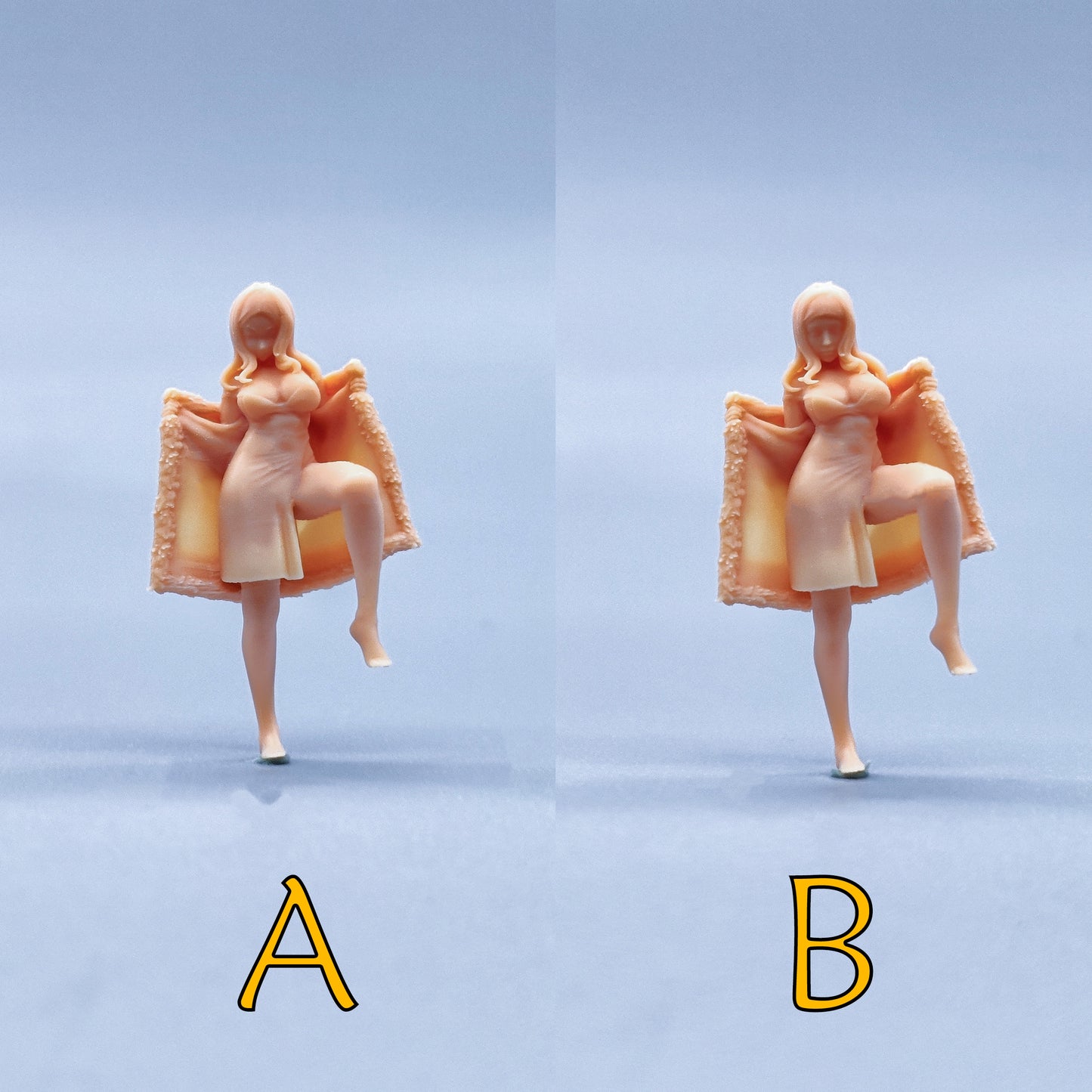 1/64 1/43 Figurines Scale Model Resin Women's Formal Dress Sweater Jacket Uncolored Miniatures Diorama Hand-painted W334 W335