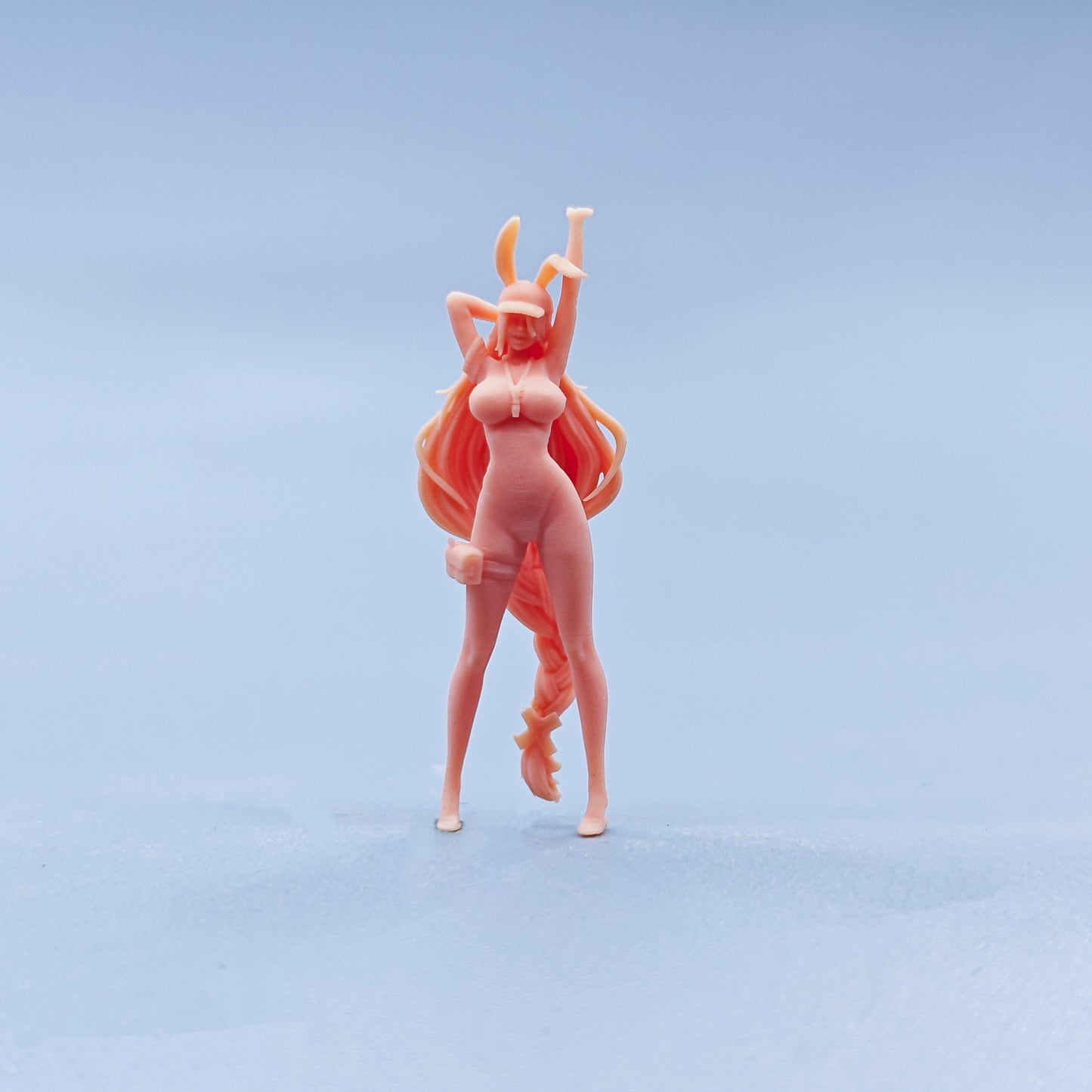 1/64 1/43 Figurines Scale Model Resin Rabbit Eared Long Haired Beauty Uncolored Miniatures Diorama Hand-painted D714