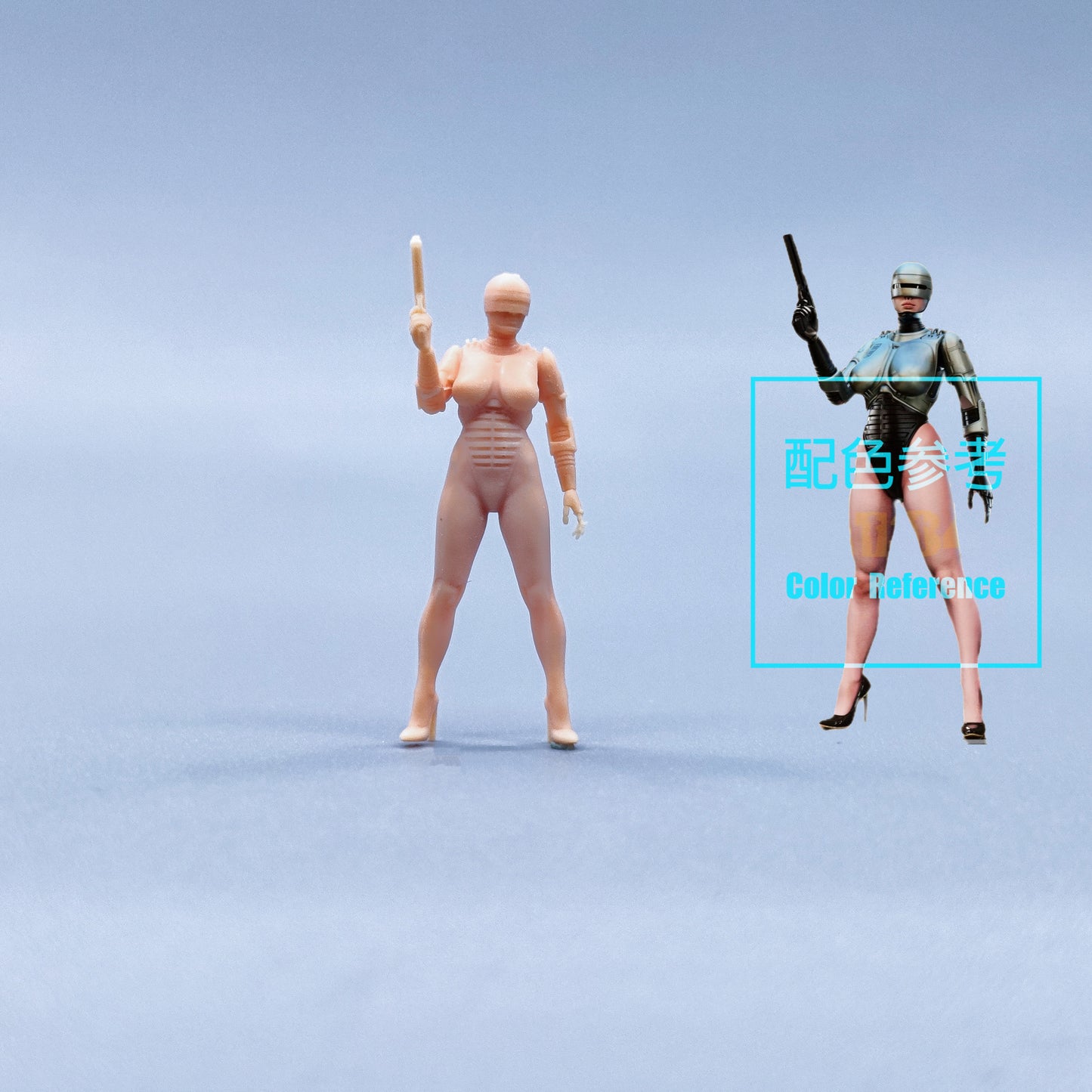 1/64 1/43 Figurines Scale Model Resin Iron Armored Dragon Female Robot Uncolored Miniatures Diorama Hand-painted W332