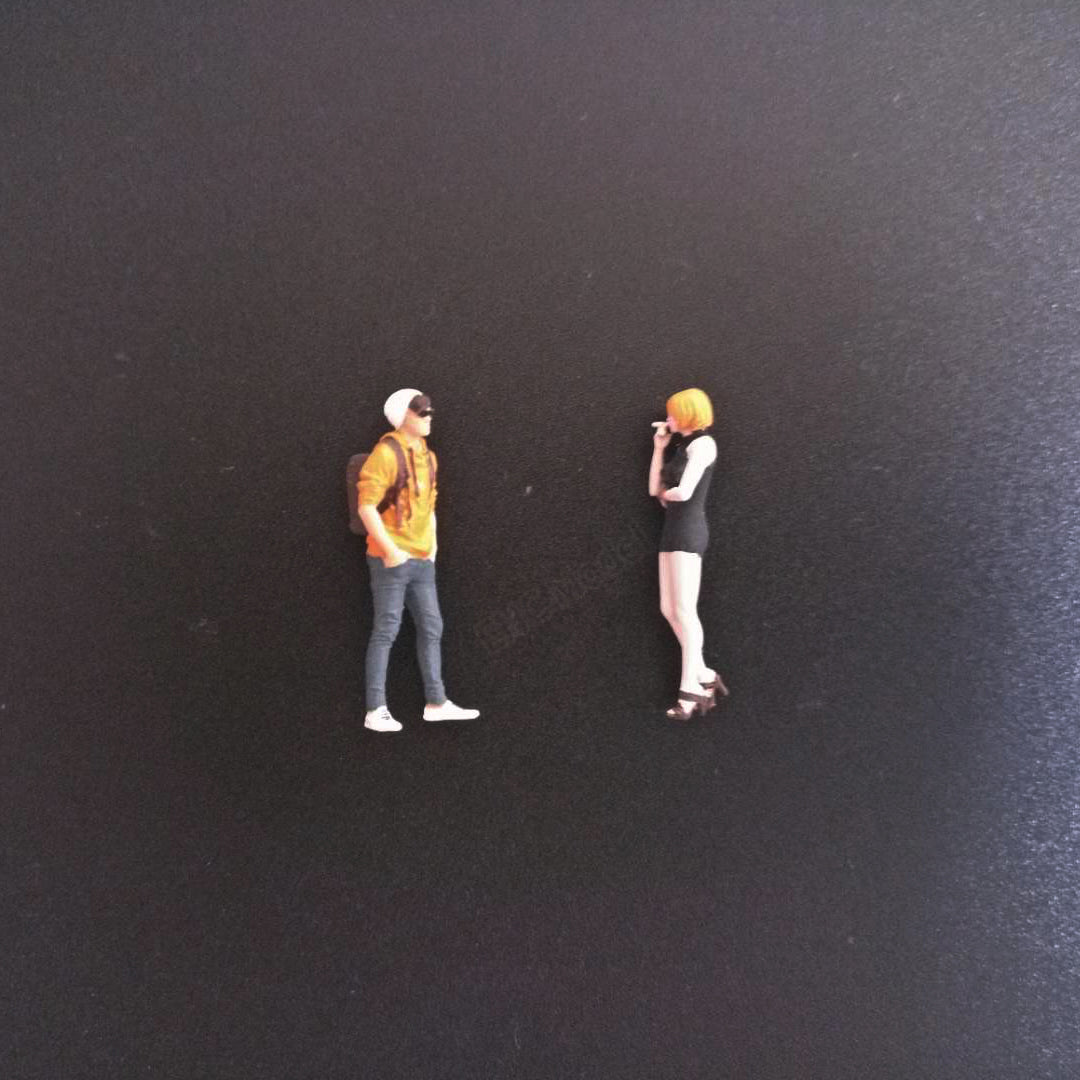 Wx-Made 1/64 Scale Figurines Model Sunglasses Men S Streetwear Women S Short Hair Collection Miniature Hand-painted