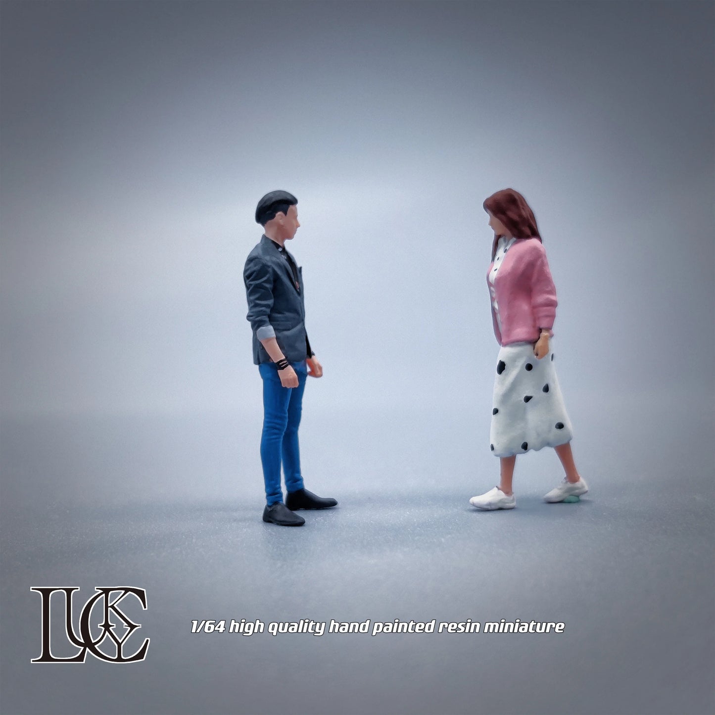 Lucky Studio Diorama 1/64 Scale Figurines Model Former Two Person Group Collection Miniature Hand-painted