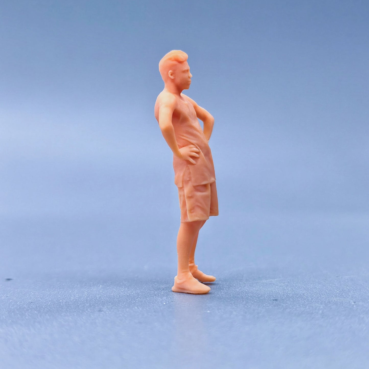 1/64 1/43 Figurines Scale Model Resin Men with Waist Insertion Uncolored Miniatures Diorama Hand-painted L303