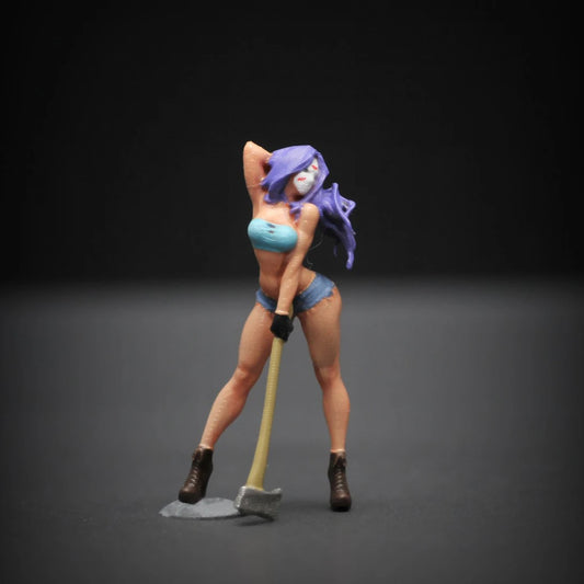 SZ Produced Diorama 1/64 Scale Figurines Model Female Jason Film Characters Collection Miniature Hand-painted