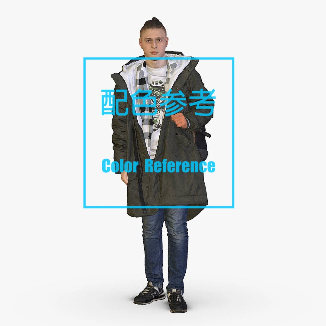 1/64 1/43 Figurines Scale Model Resin A Man Wearing A Coat and Traveling Uncolored Miniatures Diorama Hand-painted L234