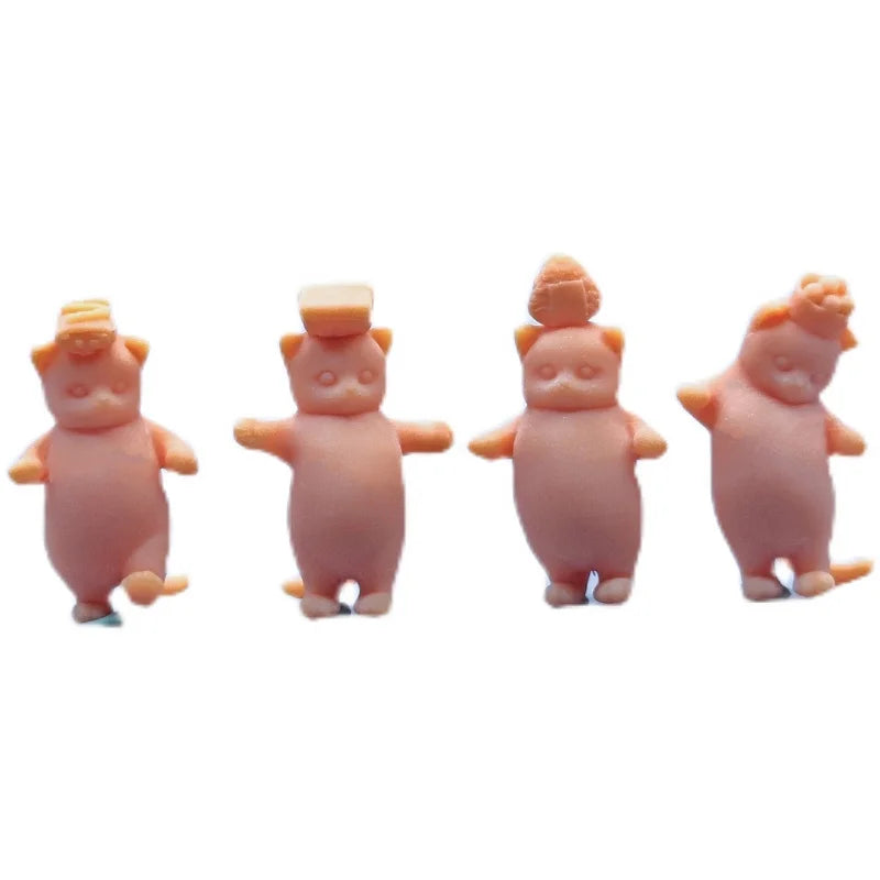 1/64 1/43 Figurines Scale Model Resin Cute Feeding Cute Mouse Kawaii Uncolored Miniatures Diorama Hand-painted V235