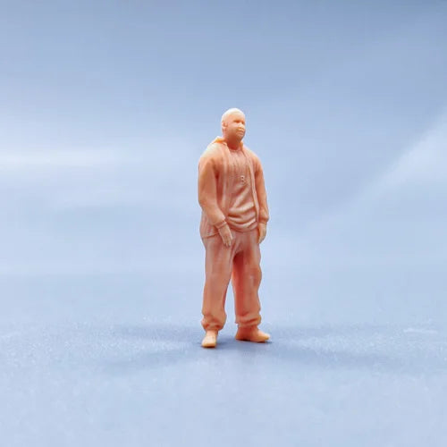 1/64 1/43 Figurines Scale Model Resin Hip Hop Men's Hood Decadent Uncolored Miniatures Diorama Hand-painted V107