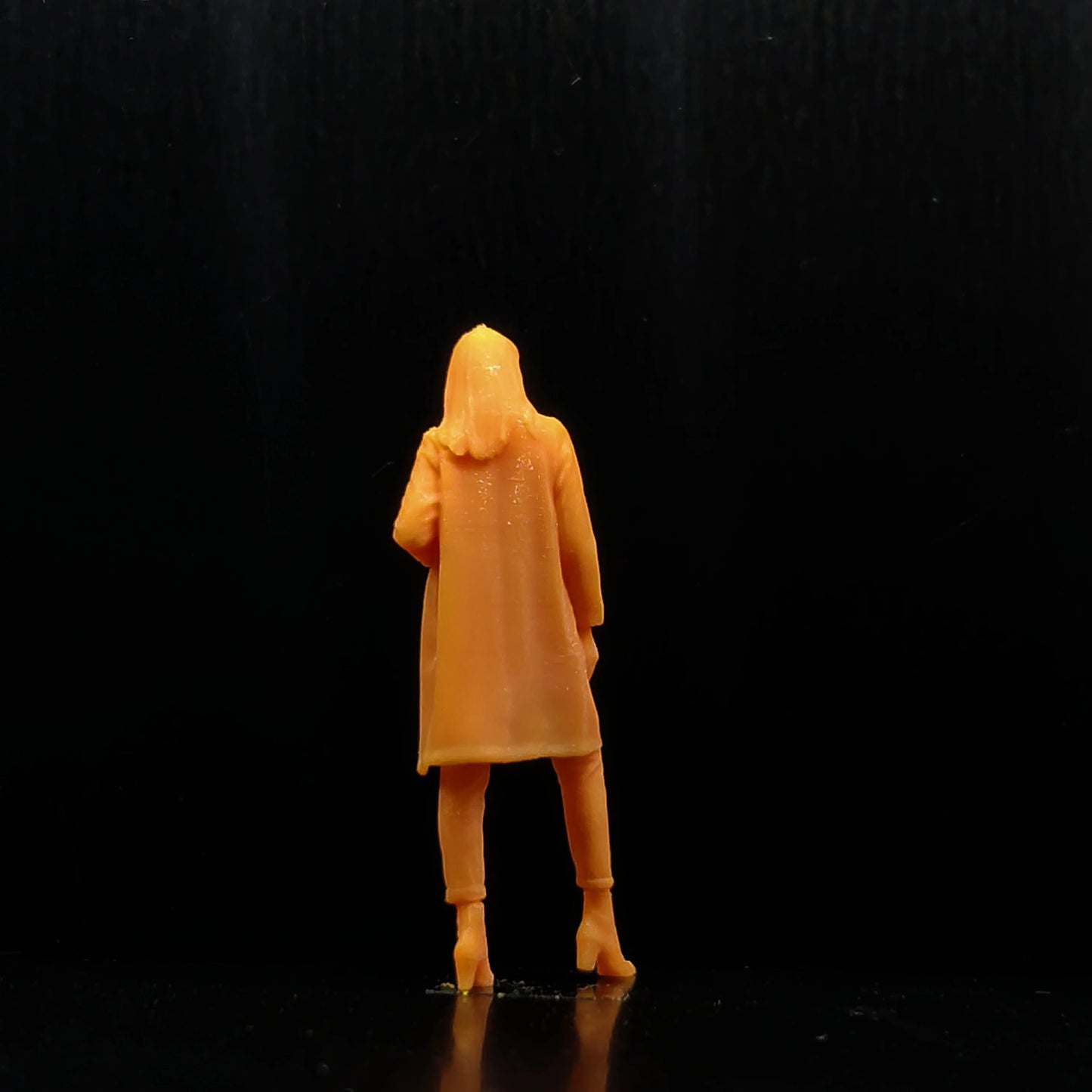 1/64 1/43 Scale Model Resin Jeans Long Coat WomenUncolored Miniature Diorama Hand-painted T435
