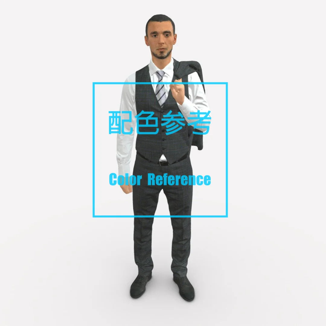 1/64 1/43 Figurines Scale Model Resin A Man In A Suit Uncolored Miniatures Diorama Hand-painted V209