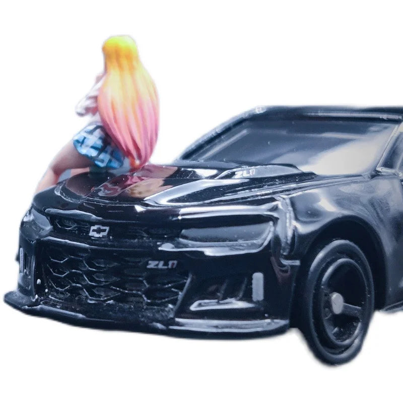 Cx Miniatures Diorama 1/64 Scale Figurines Model Haimeng Girl Without Model Car Collection Hand-painted