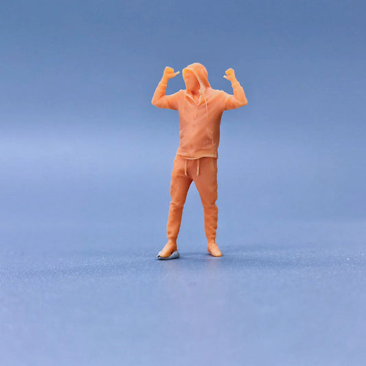 1/64 1/43 Scale Model Resin Hooded ThumbmanUncolored Miniature Diorama Hand-painted S209