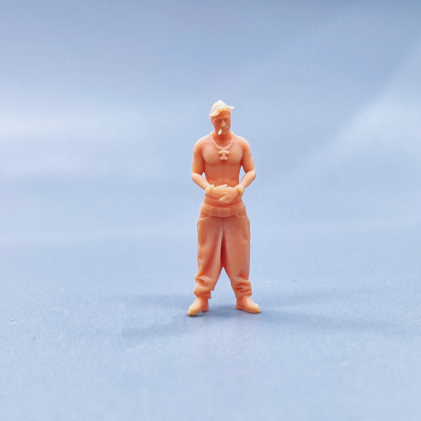 1/64 1/43 Figurines Scale Model Resin 2Pac Rap Singer Hip Hop Scene Matching Uncolored Miniatures Diorama Hand-painted T924