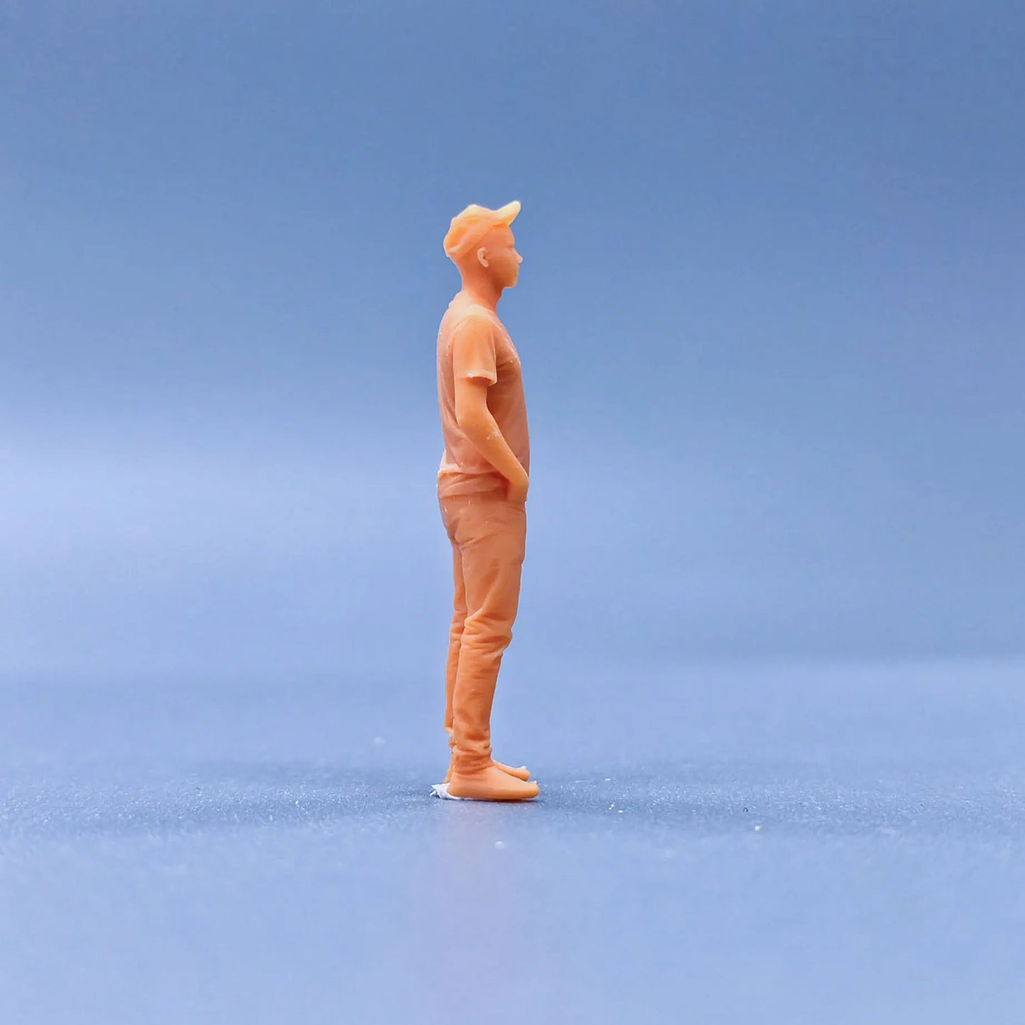 1/64 1/43 Scale Model Resin Head Up Cap BoyUncolored Miniature Diorama Hand-painted S234