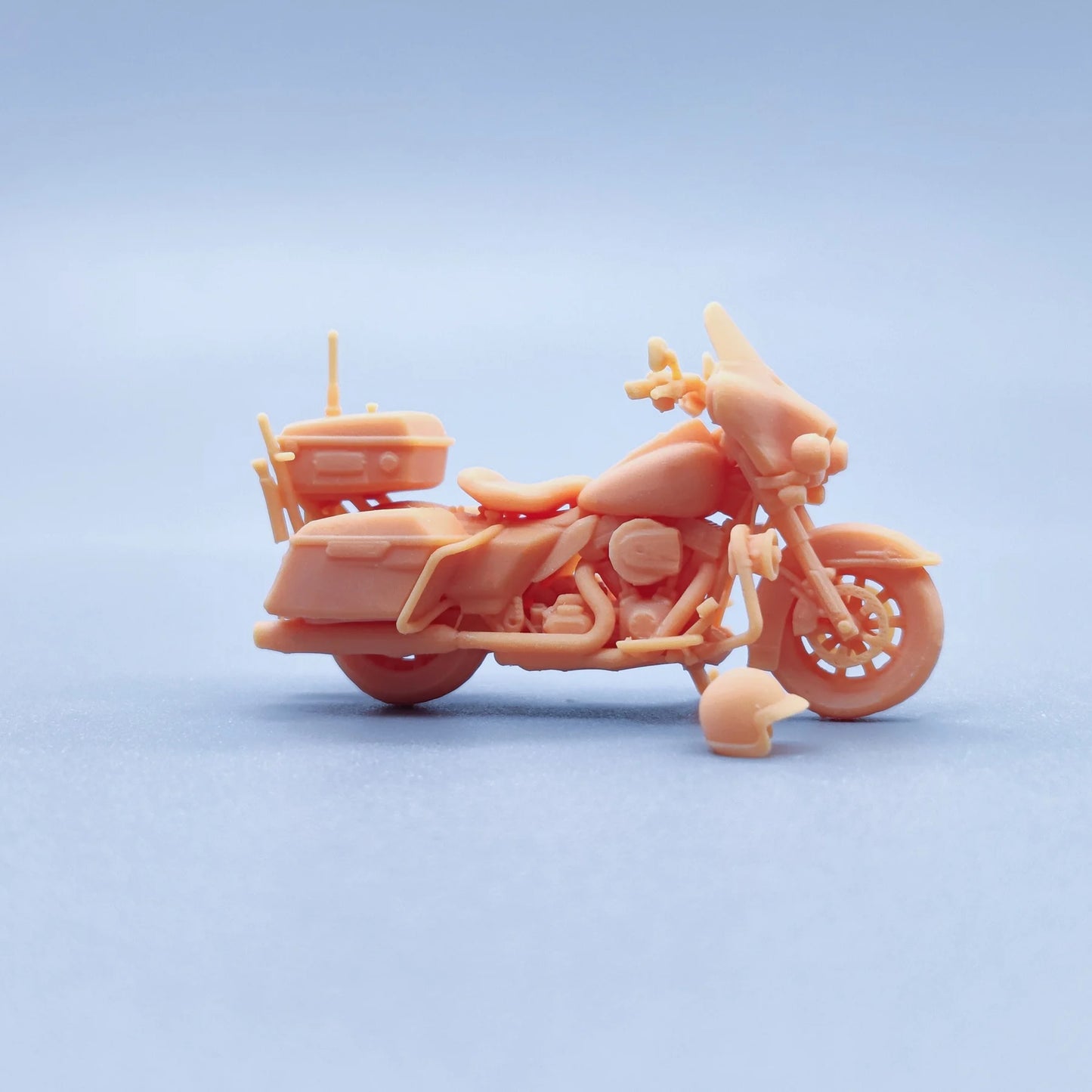 1/64 1/43 Figurines Scale Model Resin Police Harley Motorcycle Uncolored Miniatures Diorama Hand-painted V310