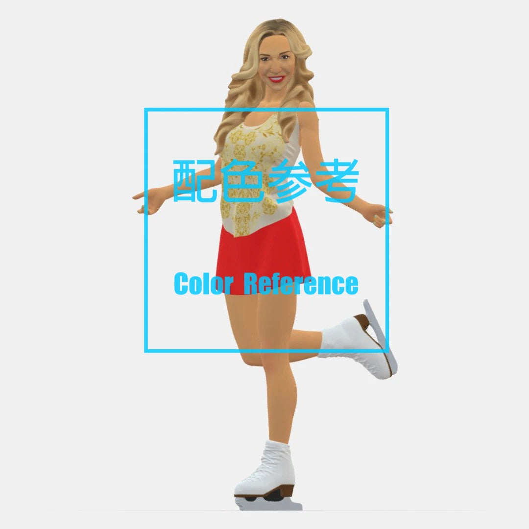 1/64 1/43 Figurines Scale Model Resin A Woman Wearing Ice Skates Uncolored Miniatures Diorama Hand-painted L226