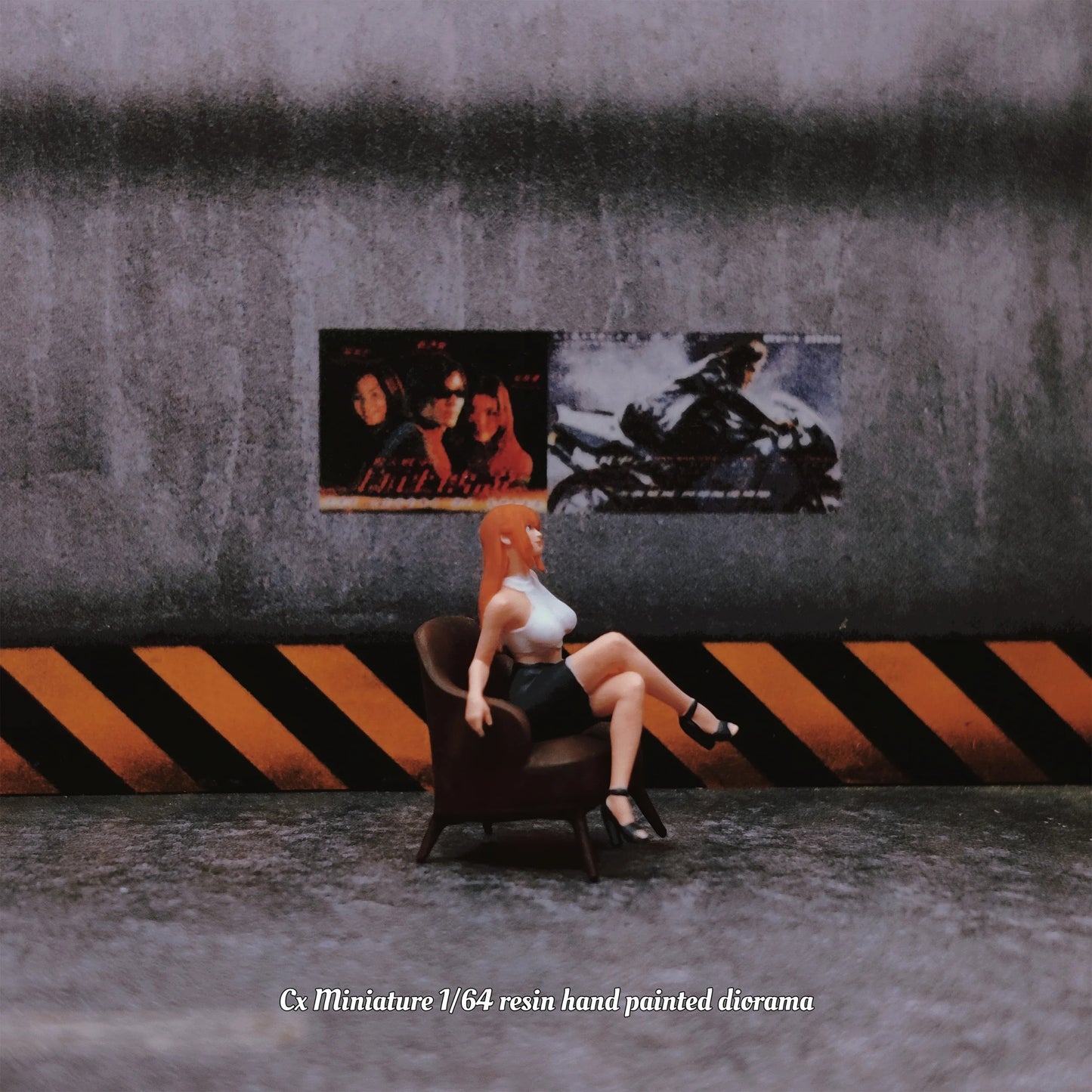 Cx Miniatures Diorama 1/64 Scale Figurines Model Female Boss&chair Collection Hand-painted