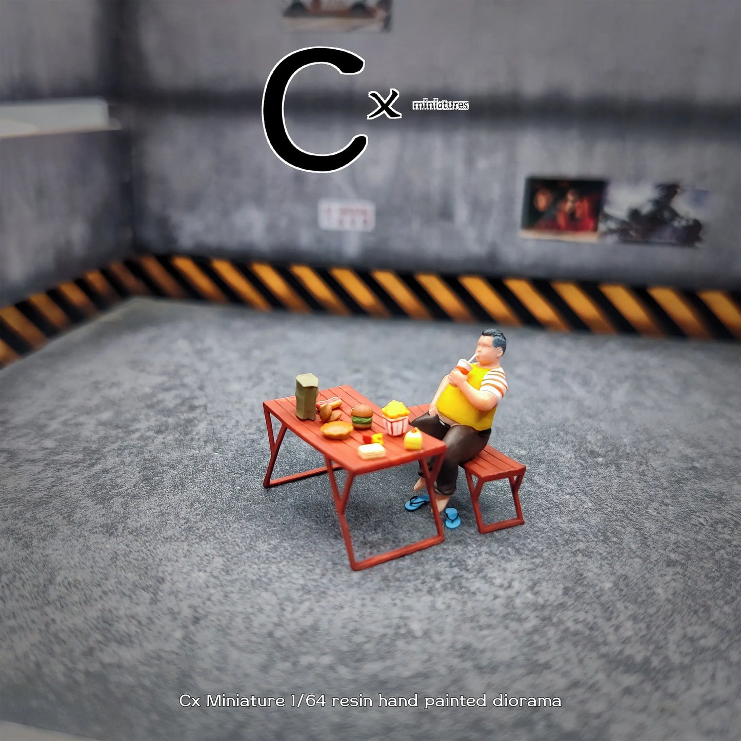 Cx Miniatures Diorama 1/64 Scale Figurines Model Mai Xiaopang's Lunch Collection Hand-painted
