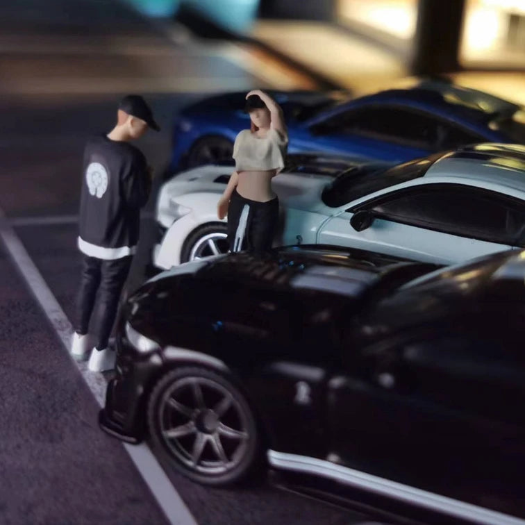 Enheng 1:64 Scale Figures Male Beautiful Woman Model Dioramas Diecast Miniature Collection