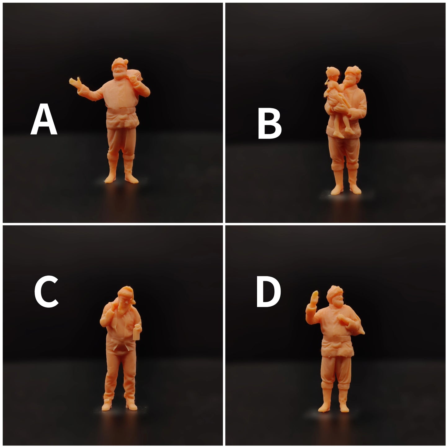 1/64 1/43 Scale Model Resin Santa Claus Series Gifts Uncolored Miniature Diorama Hand-painted T704 T705 T706