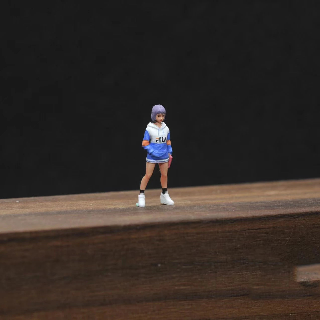 SZ Produced Diorama 1/64 Scale Figurines Model Pink Gun Luo Li Collection Miniature Hand-painted