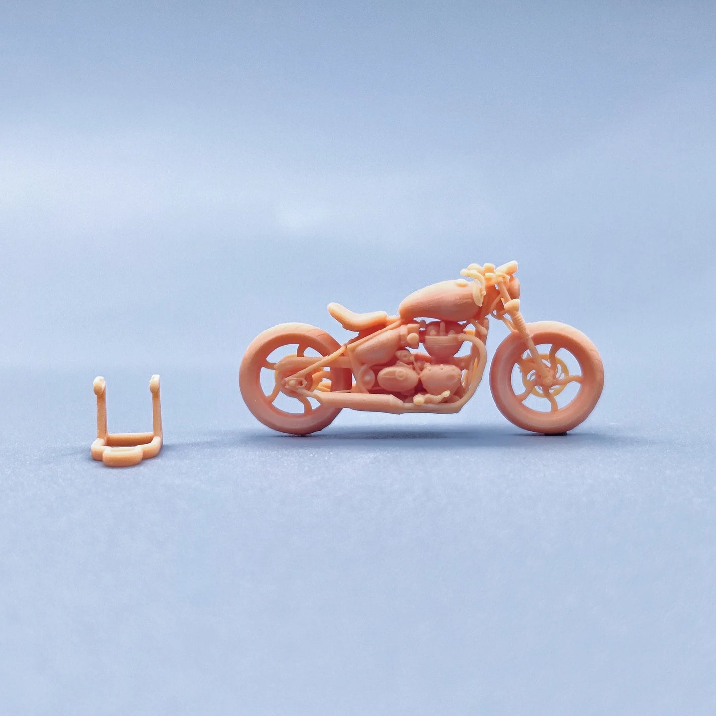 1/64 1/43 Figurines Scale Model Resin Motorcycle Bobber2017 Uncolored Miniatures Diorama Hand-painted V134