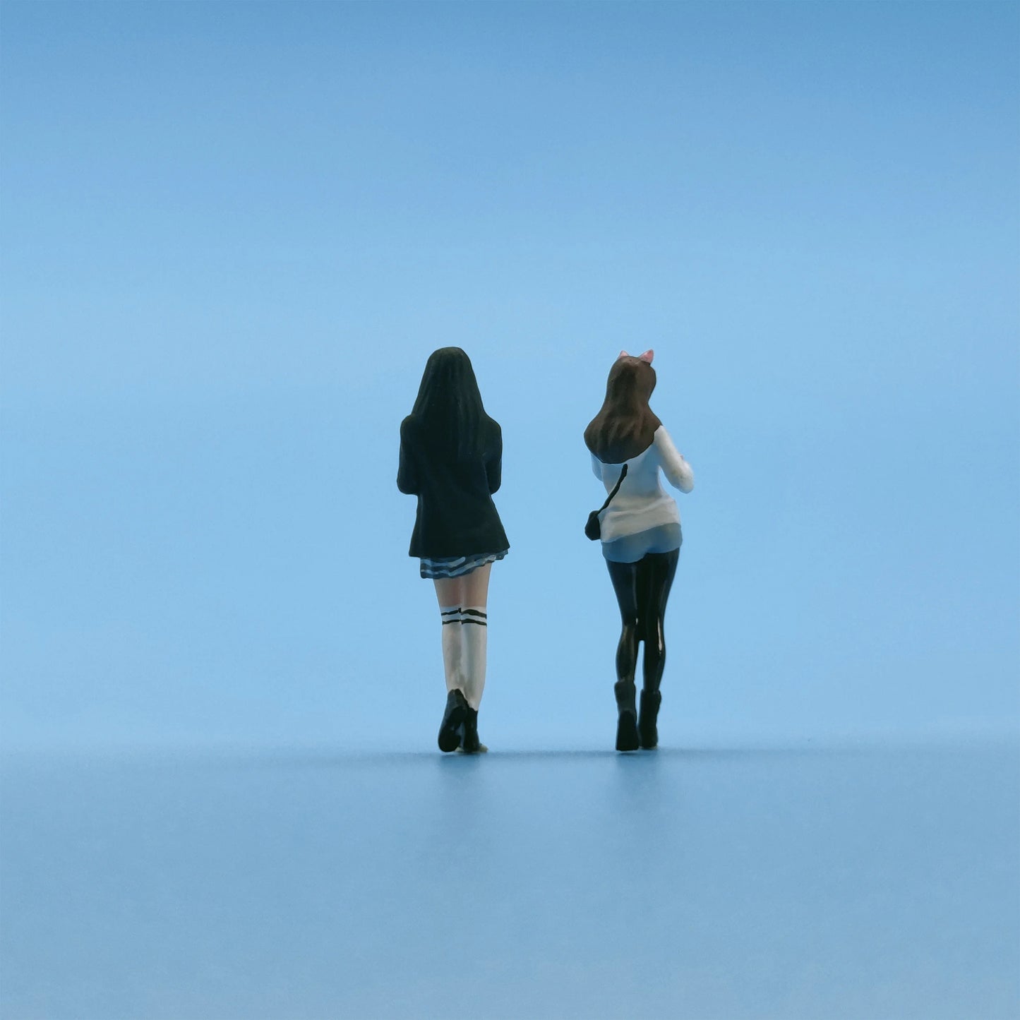 Lucky Studio Diorama 1/64 Scale Figurines Model JK Tie Cat Ear Sunglasses Female Collection Miniature Hand-painted