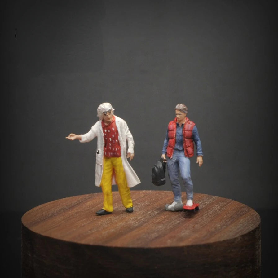 SZ Produced Diorama 1/64 Scale Figurines Model Doctoral and Boy Film Characters Collection Miniature Hand-painted