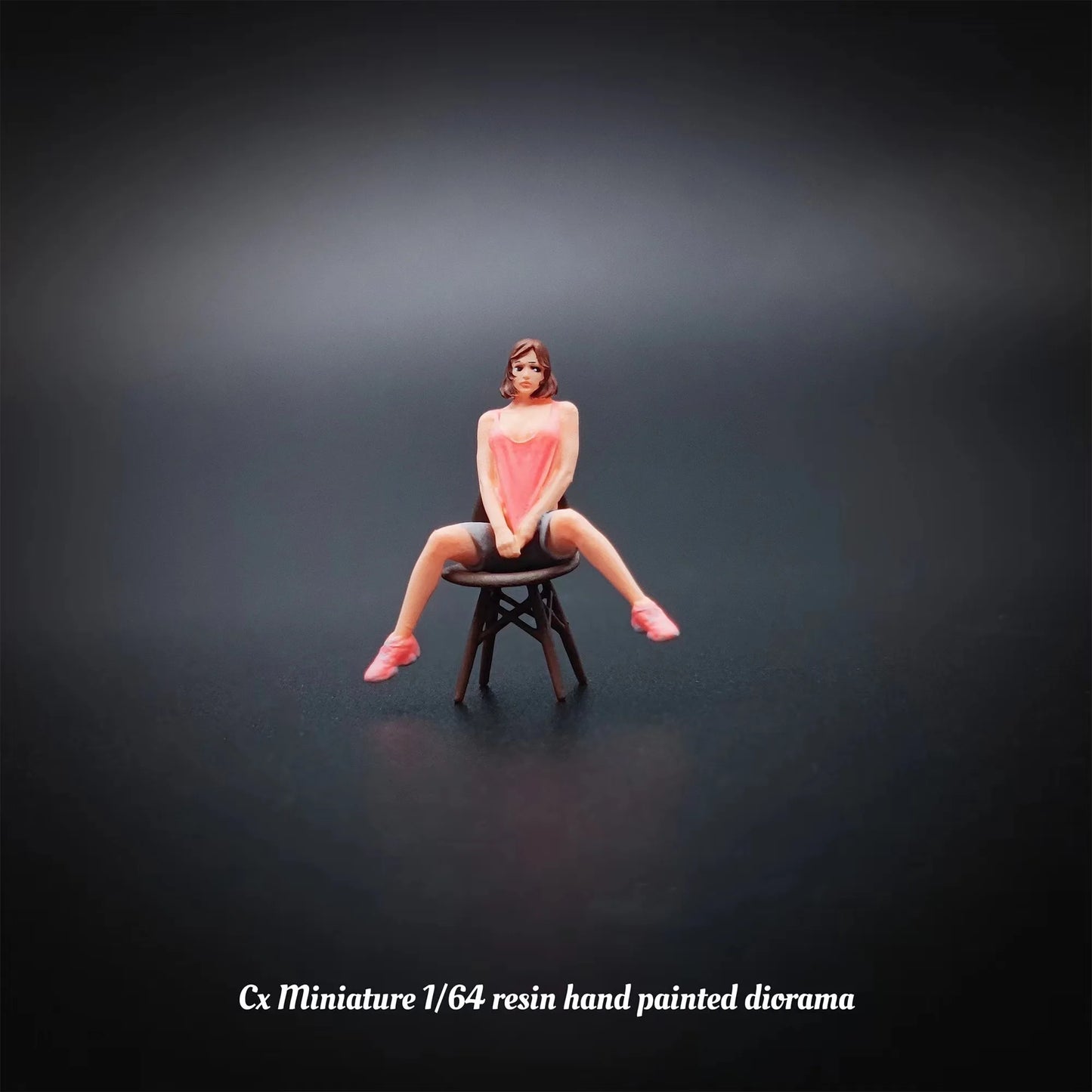 Cx Miniatures Diorama 1/64 Scale Figurines Model Japanese Style Girl with Torn Clothes Collection Hand-painted