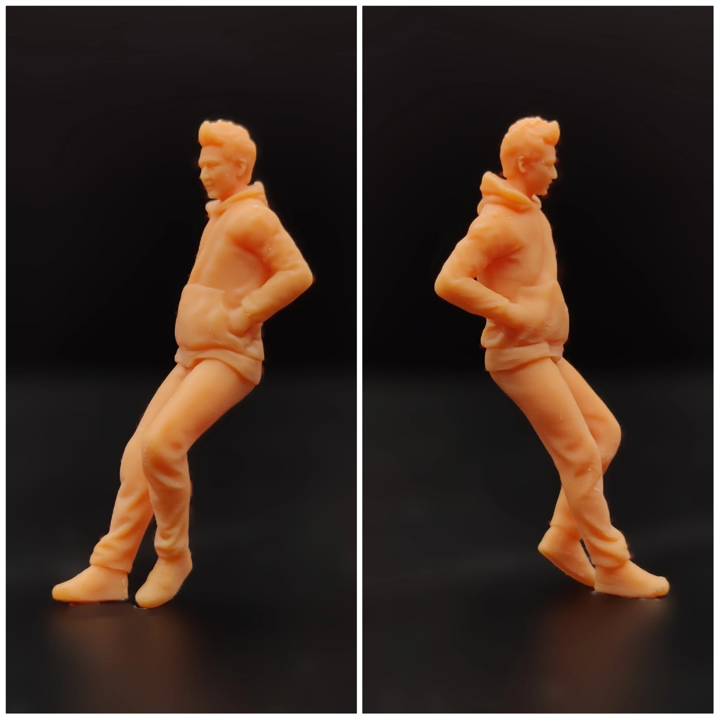 1/64 1/43 Figurines Scale Model Resin Man Hat with PostureUncolored Miniatures Diorama Hand-paintedT813 T814
