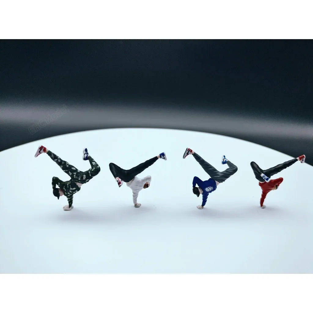 1/64 1/43 Scale Model ResinHip Hop Male B-BoyUncolored Miniature Diorama Hand-painted S017