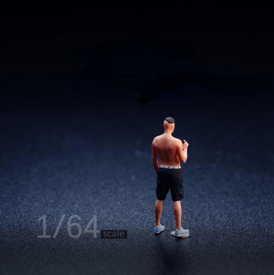 SZ Produced Diorama 1/64 Scale Figurines Model The finger street man Collection Miniature Hand-painted