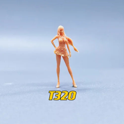1/64 1/43 Figurines Scale Model Resin Tifa Uncolored Miniatures Diorama Hand-painted V511 V512
