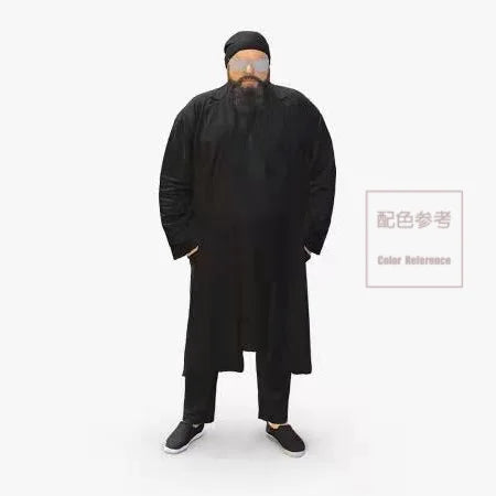 1/64 1/43 Scale Model ResinBig Fat Man with Big BeardUncolored Miniature Diorama Hand-painted S111