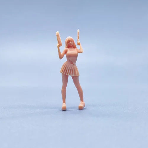 1/64 1/43 Figurines Scale Model Resin Tank Top Short Skirt Girl Uncolored Miniatures Diorama Hand-painted V417 V418