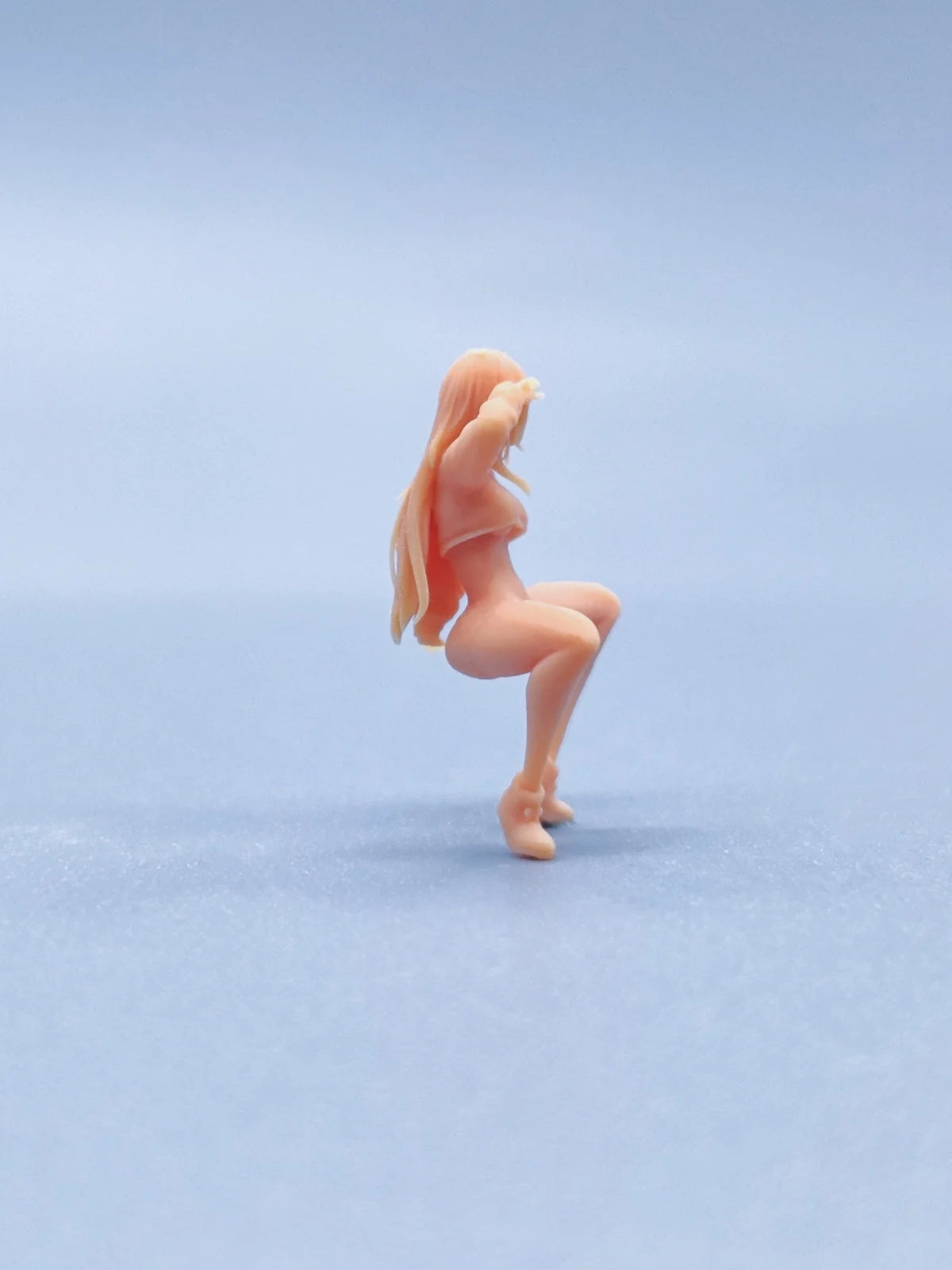 1/64 1/43 Figurines Scale Model Resin Biyah Gesture Girl Uncolored Miniatures Diorama Hand-painted V622