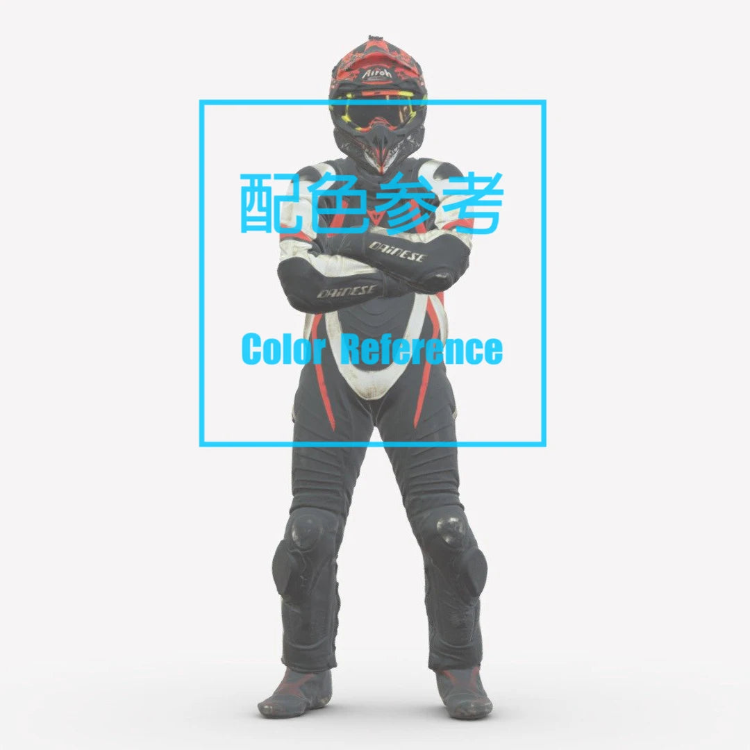1/64 1/43 Figurines Scale Model Resin Male Motorcycle Rider Uncolored Miniatures Diorama Hand-painted L218