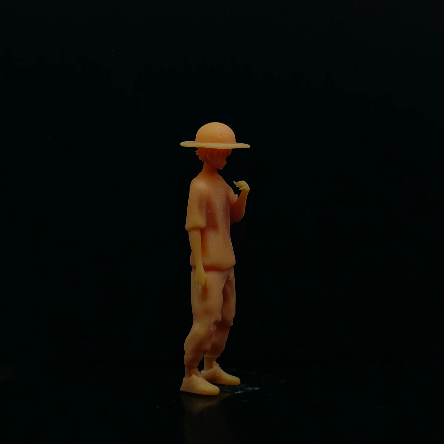 1/64 1/43 Scale Model Resin Straw Hat Male Cartoon Face Uncolored Miniature Diorama Hand-painted T230