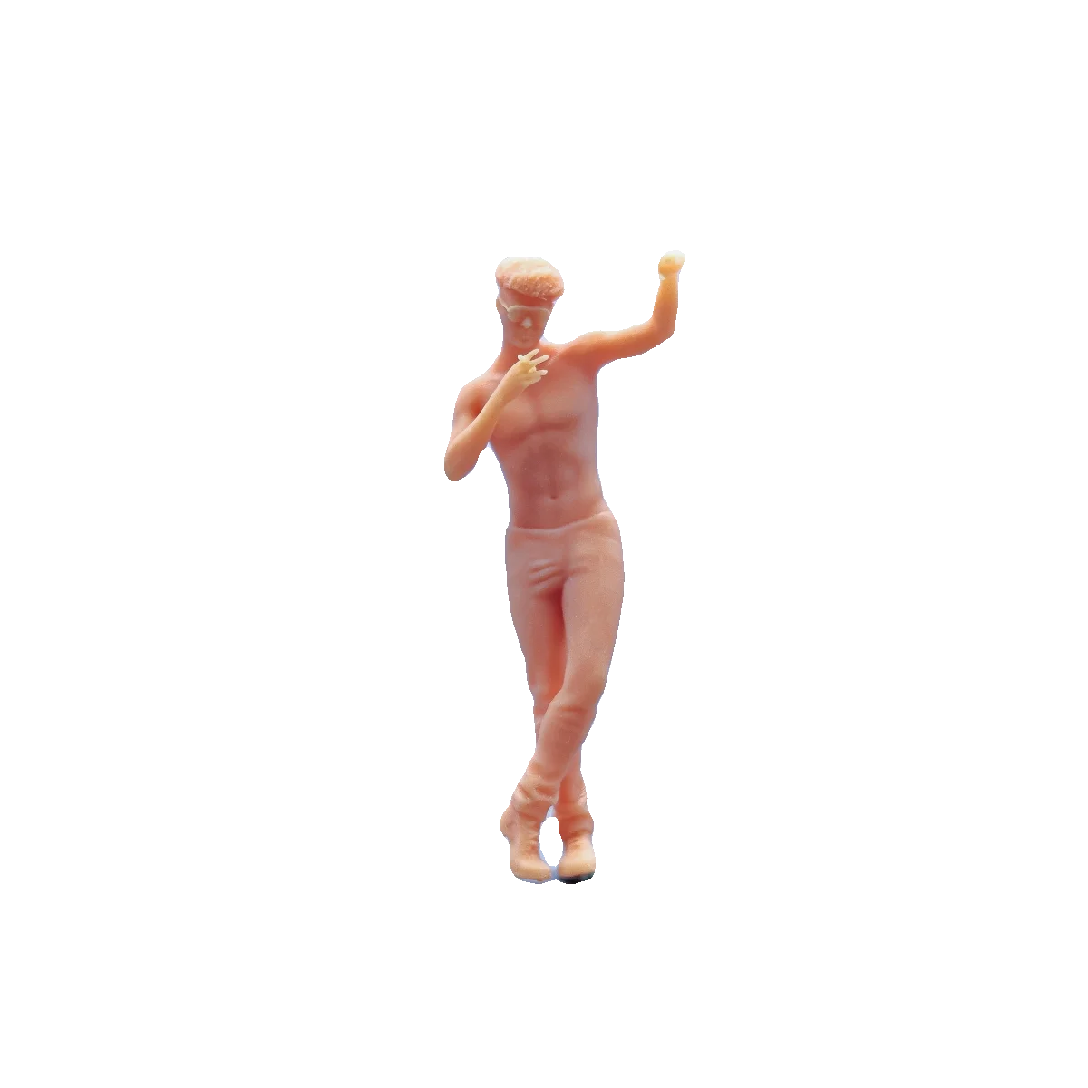 1/64 1/43 Figurines Scale Model Resin Smoking Naked Man Uncolored Miniatures Diorama Hand-painted V425