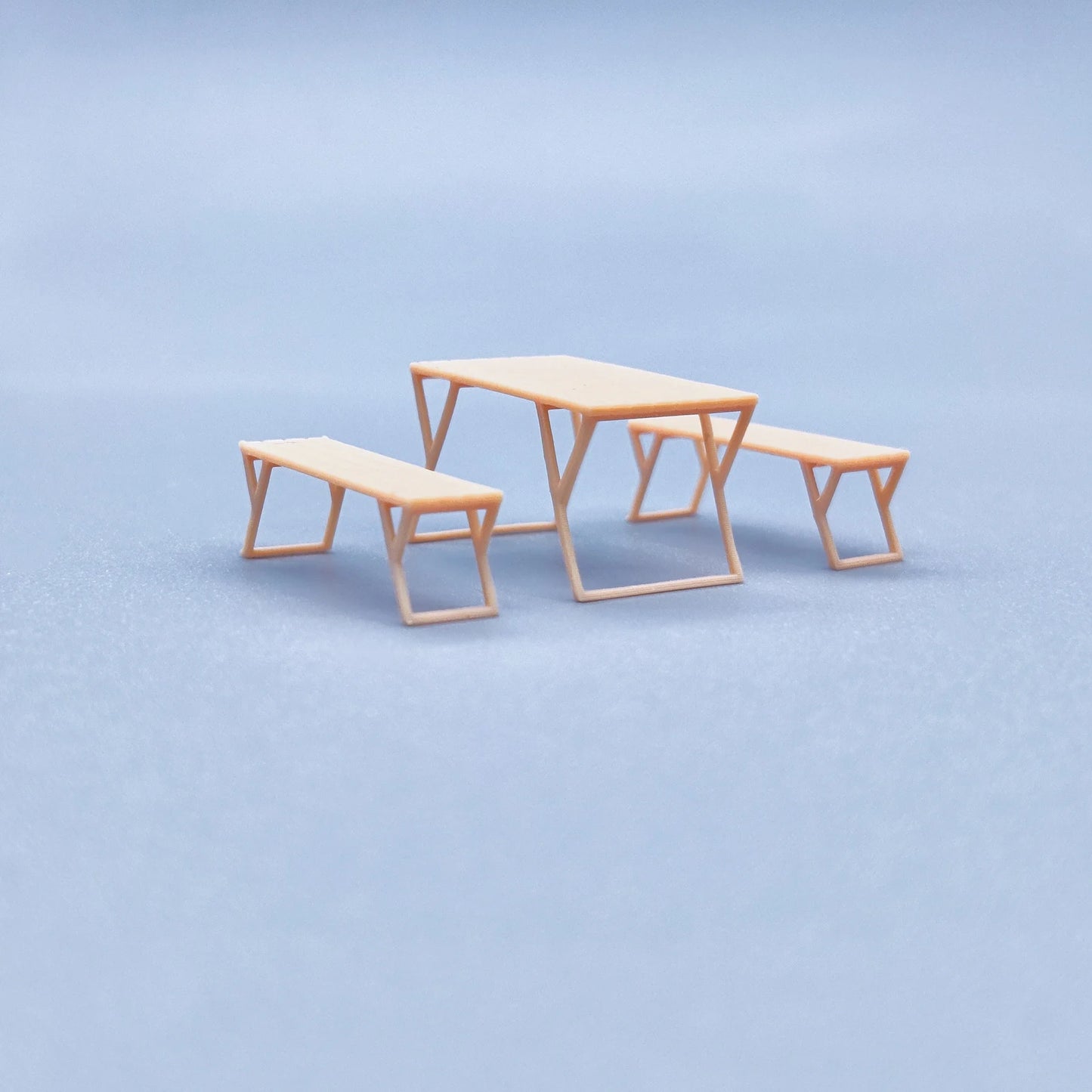 1/64 1/43 Figurines Scale Model Resin Outdoor Tables and Stools Uncolored Miniatures Diorama Hand-painted V311