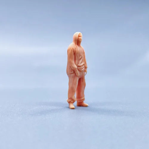 1/64 1/43 Figurines Scale Model Resin Hip Hop Men's Hood Decadent Uncolored Miniatures Diorama Hand-painted V107