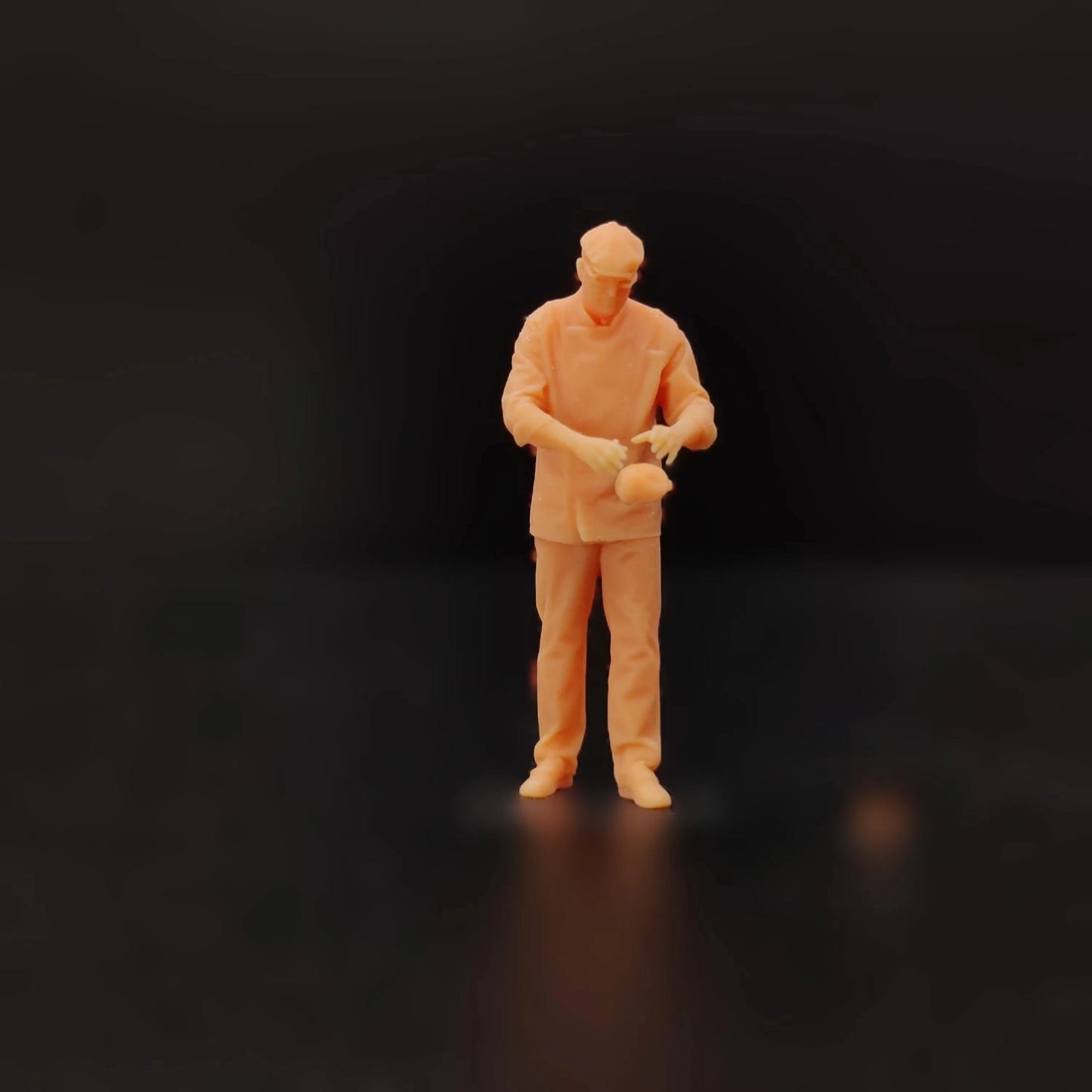 1/64 1/43 Scale Model Resin Chef Cuts Ham and Kneads Dough Uncolored Miniature Diorama Hand-painted T622 T623